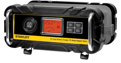 Stanley 25A 12V Automatic Battery Charger with 75A Engine Start