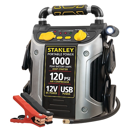 Stanley 1,000A Peak Jump Starter with 120 PSI Compressor, 500A Instant