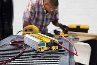 Image showing  1,000W Digital Display AC Power Inverter with USB Port, 12VDC Plug, Battery Clamps