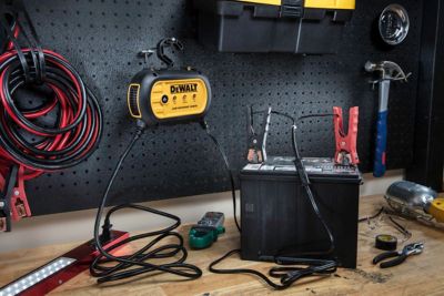 DEWALT DXAEWPC4 Fully Automatic 4 Amp 12V Waterproof Battery Charger/Maintainer with Cable Clamps 