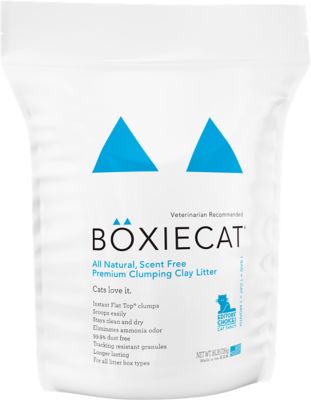 Boxiecat All-Natural Unscented Clumping Clay Cat Litter, 16 lb. Bag Great clumping