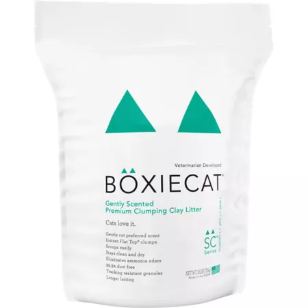 Boxiecat All-Natural Lightly Scented Clumping Clay Cat Litter 16 lb Bag Cat Litter