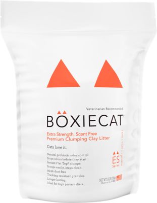 Boxiecat All-Natural Unscented Clumping Clay Extra Strength Cat Litter, 16 lb. Bag
