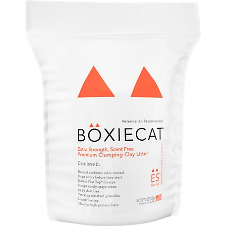 Boxiecat All-Natural Unscented Clumping Clay Extra Strength Cat Litter, 16 lb. Bag