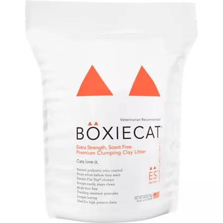 Boxiecat All-Natural Unscented Clumping Clay Cat Litter 16 lb Bag Cat Litter