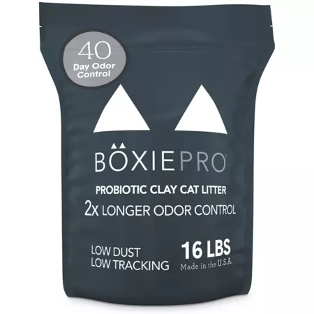 Boxiecat BoxiePro Deep Clean Unscented Clumping Clay Cat Litter 16 lb Bag Cat Litter