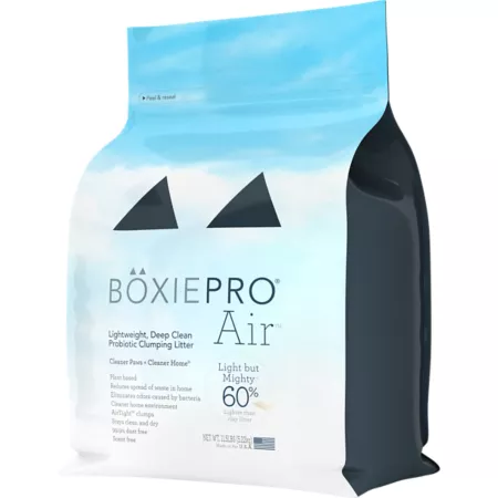 Boxiecat BoxiePro Air Lightweight Unscented Barley Clumping Cat Litter Deep Clean 11.5 lb Bag Cat Litter