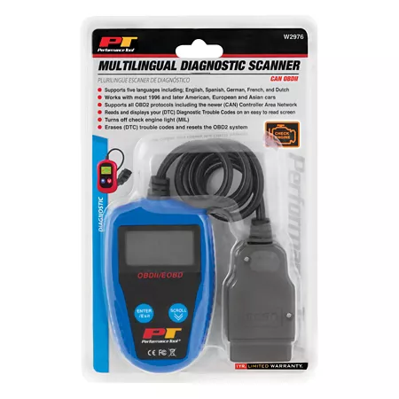 Performance Tool Multilingual OBD II Scan Tool Battery Terminals & Lugs