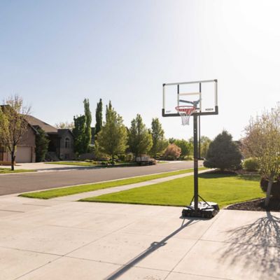 Image showing  Adjustable Portable Basketball Hoop (54-in. Tempered Glass)