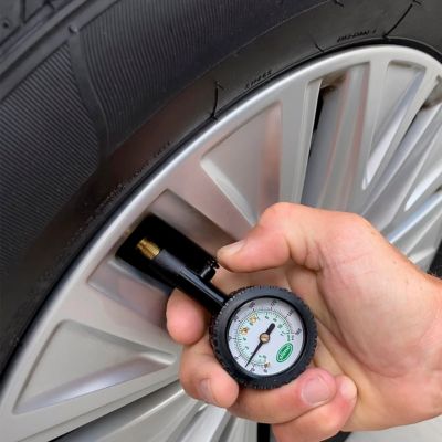 Image showing  10-160 PSI High-Pressure Dial Tire Pressure Gauge with Bleeder Valve, 40 mm Shaft