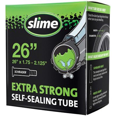 Slime Extra Strong Self-Sealing Bicycle Inner Tubes with Sealant, 26 in. x 1.75-2.125 in.