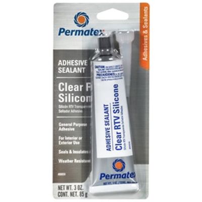 Permatex 3 oz. Clear Silicone Adhesive, RTV Indoor/ Outdoor Sealant