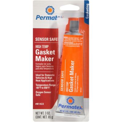 Permatex 3 oz. High-Temp RTV Silicone, -65 - 650 Deg F (-54 - 343 Deg C) Intermittent Temperature Range