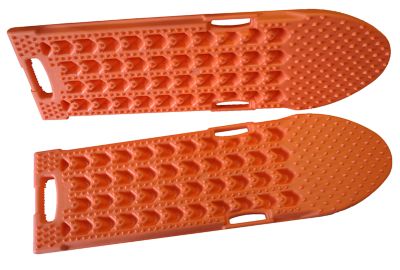 MAXSA Innovations Escaper Buddy Traction Mats - Connectable, Bright Orange, 2 pk.