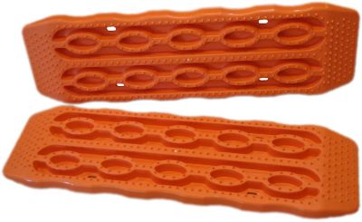 MAXSA Innovations 48 in. x 14.5 in. Jumbo-Size Escaper Buddy Vehicle Traction Mat, Orange, 2-Pack