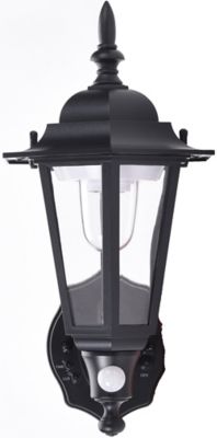 MAXSA Innovations Battery-Powered Motion-Activated Wall Sconce with LED Light, Black, Plastic
