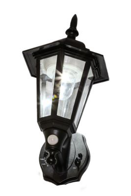 Image showing  15 in. Battery-Powered Outdoor LED Motion-Activated Wall Sconce, Black