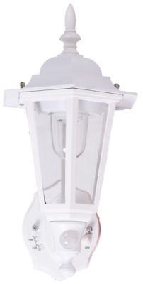 MAXSA Innovations Battery-Powered Motion-Activated Wall Sconce with LED Light, White, Plastic