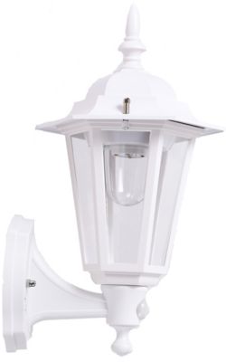 Image showing  17.1 in. Battery-Powered Outdoor LED Motion-Activated Wall Sconce, White