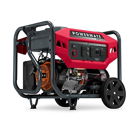 Powermate 7,500W Gas-Powered Electric Start Portable Generator, 49 State, CARB Compliant
