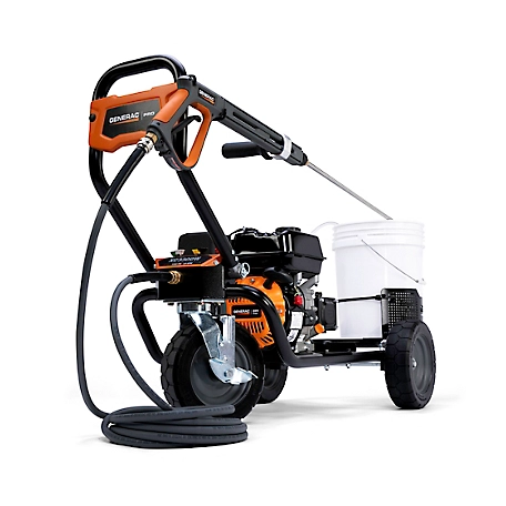 Generac 3,300 PSI 3 GPM Gas Cold Water Commercial-Grade Pressure Washer, 49-State/CSA, 3-Wheel Design