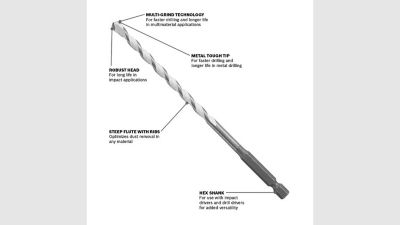 Image showing  5 pc. Multi-Material Drill Bit Set
