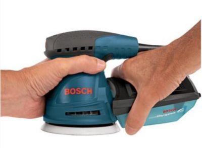 Image showing 9 th Bosch 5 in. Palm Variable Speed Random Orbit Sander with Carrying Bag