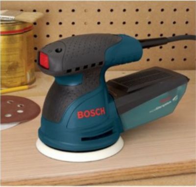 Image showing 17 th Bosch 5 in. Palm Variable Speed Random Orbit Sander with Carrying Bag