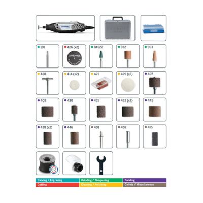 Image showing 9 th Dremel 3000 Rotary Tool, 1 Attachment and 25 Accessories, 26 pc.