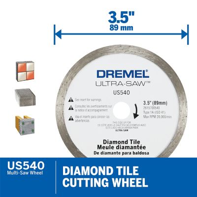 Image showing  3.5 in. x 0.0787 in. x 7-1/6 in. Diamond Tile Cutting Wheel