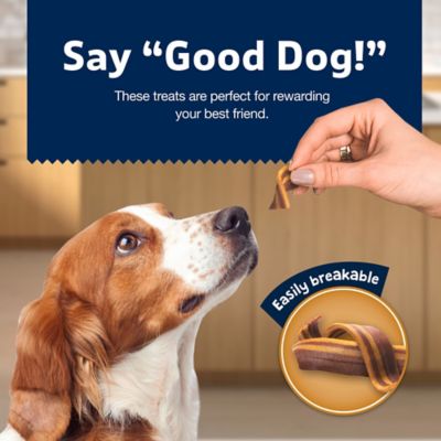 Image showing  Sizzlers Natural Bacon-Style Soft-Moist Dog Treats, Cheddar Pork 15 oz. Bag