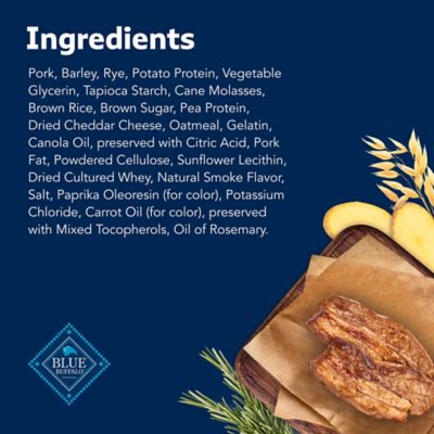 Image showing  Sizzlers Natural Bacon-Style Soft-Moist Dog Treats, Cheddar Pork 15 oz. Bag