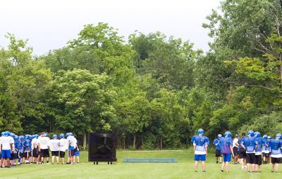 Image showing 6 th Big Ass Fans 46 gal. Cool-Space 400 Variable Speed Indoor/Outdoor Evaporative Cooler, 3,600 sq. ft., 36 in. Fan