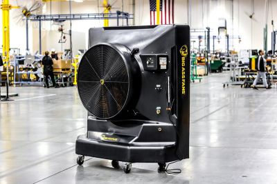 Image showing 7 th Big Ass Fans 46 gal. Cool-Space 400 Variable Speed Indoor/Outdoor Evaporative Cooler, 3,600 sq. ft., 36 in. Fan