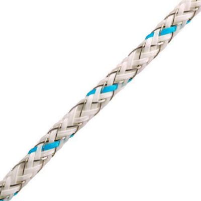 Image showing  1,312 ft. x 1,450 lb. Premium Braided Polyrope Electric Horse Fence, White/Cyan