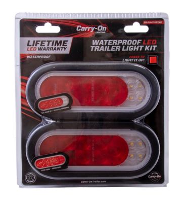 Image showing 8 th Carry-On Trailer LED 6 in. Oval Sealed Combination Tail Light Kit, CO-TLL211XRTMK