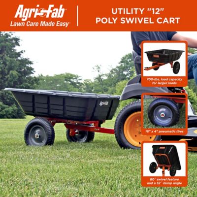 Image showing 8 th Agri-Fab 12 cu. ft. 700 lb. Capacity Tow-Behind Poly Swivel/Dump Cart