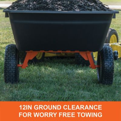Image showing 6 th Agri-Fab Tow-Behind 18 cu. ft. Poly Swivel/Dump Cart, 1,000 lb. Capacity