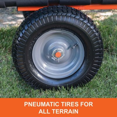 Image showing 8 th Agri-Fab Tow-Behind 18 cu. ft. Poly Swivel/Dump Cart, 1,000 lb. Capacity