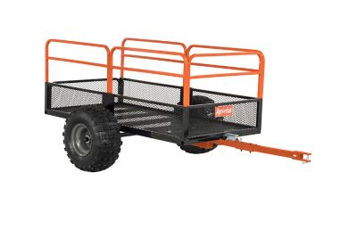 Agri-Fab Tow Behind ATV/UTV Steel Cart, 1,250 lb. Capacity I had a hard time using the grease fittings, but the tires could come off easily when needed