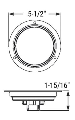 Image showing  LED Flush Mount Combination Tail Light, CO-STL13RFS