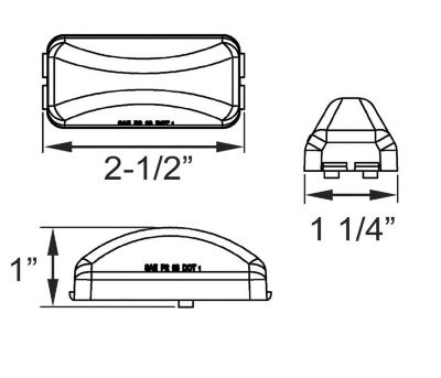 Image showing  LED Red Mini Thinline Marker/Clearance Light, CO-AL90RK