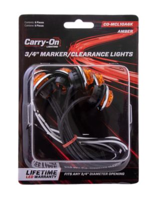 Image showing  LED Amber 3/4-in Sealed Marker/Clearance Light- 6 pc. Set, CO-MCL10A6K