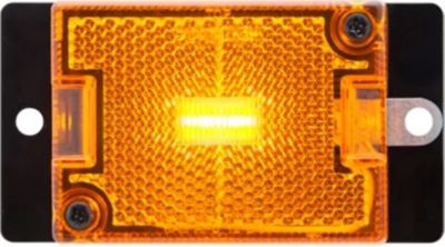 Image showing  LED Amber Rectangular Marker/Clearance Light with Reflex, CO-MCL35AEBU