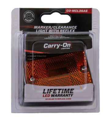 Image showing  LED Amber Stud Mount Marker/Clearance Light with Reflex, CO-MCL36AS