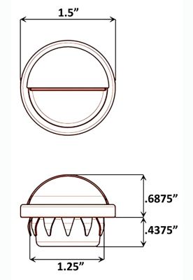 Image showing  LED Snap-in Mini Chrome License Light, CO-LPL11CS