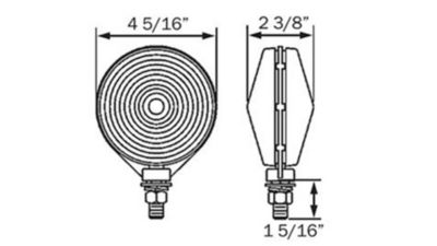 Image showing  Amber Dual-Face Post-Mounted Light, CO-ST52AABU