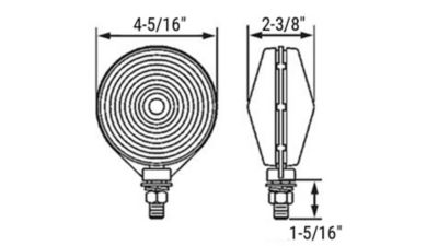 Image showing  Red/Amber Dual-Face Post-Mounted Light, CO-ST52RBU