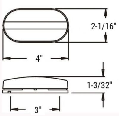 Image showing  Red Marker/Clearance Light with Reflex, CO-MC31RS