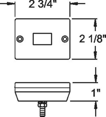 Image showing  Amber Stud Mount Marker/Clearance Light with Reflex, CO-MC36AS
